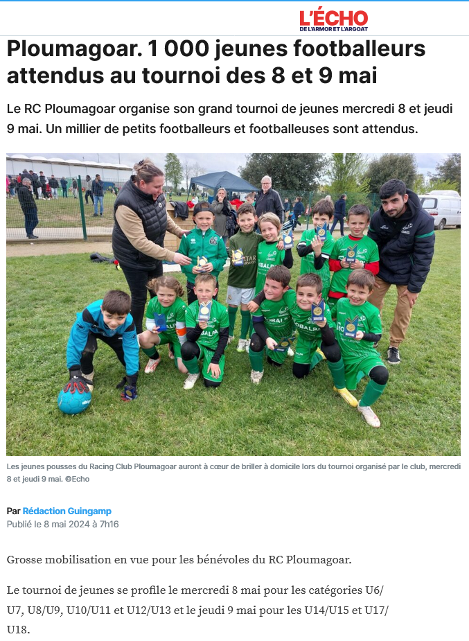 2024-05-08-1-000-jeunes-footballeurs-attendus-au-tournoi-des-8-et-9-mai-lEcho 2023-2024