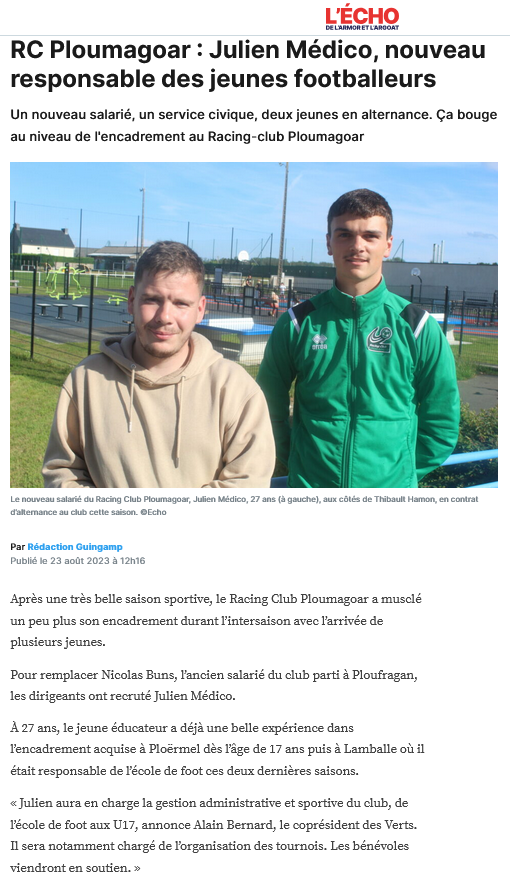 2023-08-23-RC-Ploumagoar-Julien-Medico-nouveau-responsable-des-jeunes-footballeurs 2023-2024