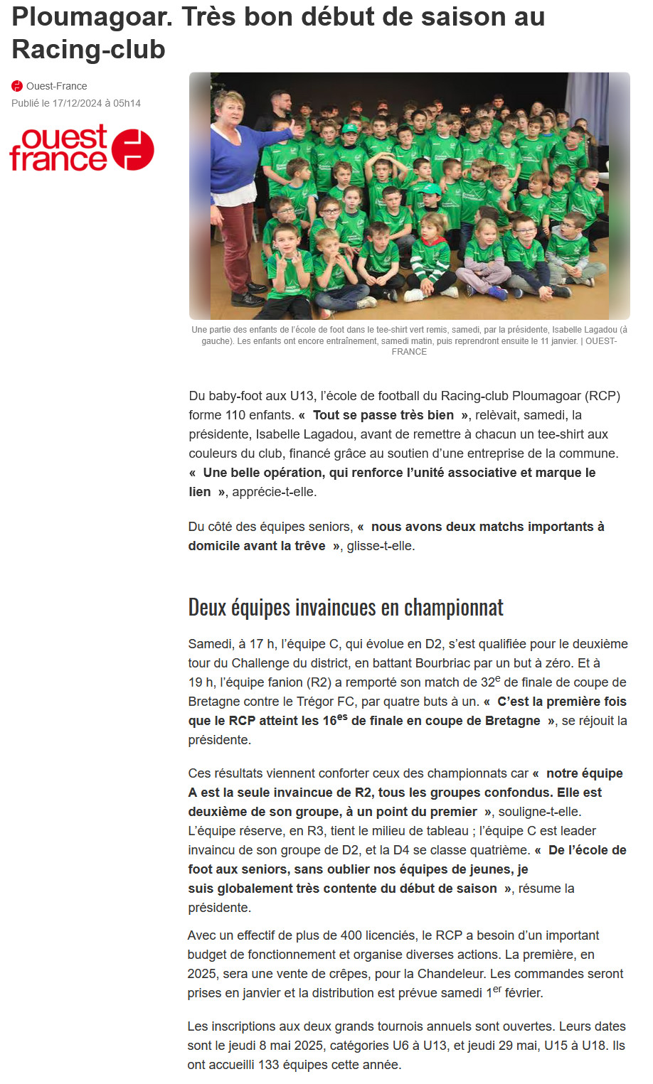 2024-12-17-gouter-de-noel-de-l-ecole-de-foot-Ouest-france 2024-2025